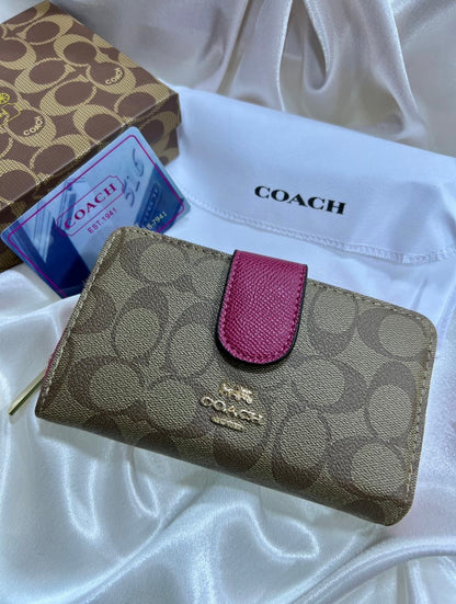 PORTE MONNAIE COACH FEMMES TAILLE MOYENNE