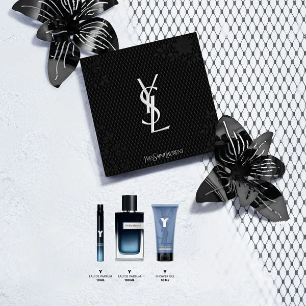 YVES SAINT LAURENT  COFFRET - Y Eau de Parfum 100ML

- Format Voyage 10ML Y Eau de Parfum

- Gel douche Y 50ML