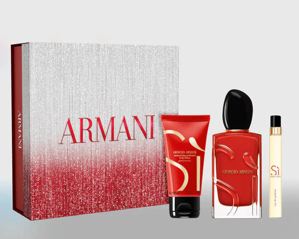 COFFRET SI PASSIONE – GIORGIO ARMANI L’EAU DE PARFUM SI PASSIONE Vapo 50 ml et un CADEAU un Lait Corps 50 ml et une Miniature 7 ml.